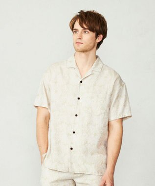 JOSEPH ABBOUD MOUNTAIN 【SPACE／UNISEX】ソアロンリネンジャガード シャツ ベージュ系7