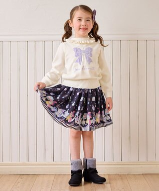 ANY KIDS マジカルキャットフレアスカート ネイビー