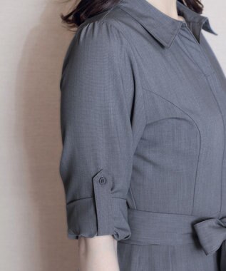 Tiaclasse 【洗える】シャツワンピース ピンク