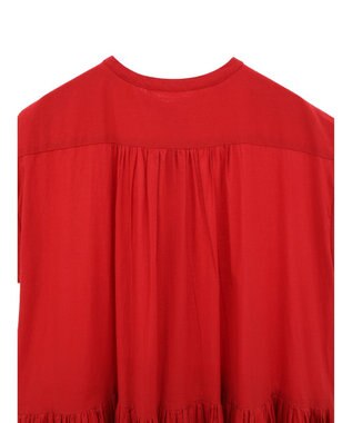 CRAFT STANDARD BOUTIQUE インド綿フレンチスリーブワンピース Red