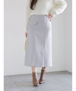 Te chichi メルトンジャージートラペーズスカート Ｓグレー