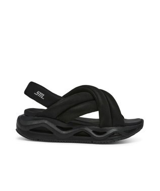 STEVE MADDEN HURDLE 2 クロスクッションスポーツサンダル ブラックブラック