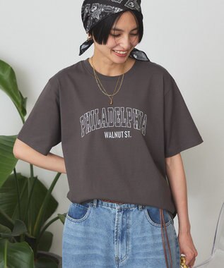 AMERICAN HOLIC 【マルチ機能】カレッジロゴＴシャツ Charcoal Gray