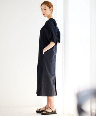 ICB 【洗える】 プルーフナイロンタフタ ワンピース ブラック系