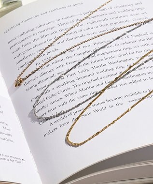 Phoebe 〈金属アレルギー対応〉ポイントチェーンステーションネックレス/ゴールド ゴールド