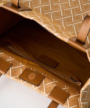 MIYABIYA LAQUOH クロス柄ジャガードトートバッグ S ベージュ