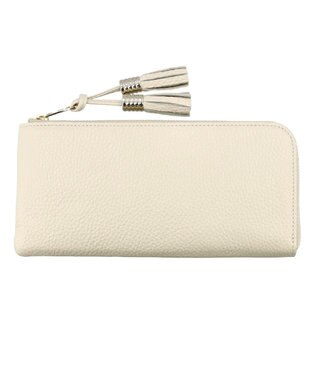 Atelier nuu 日本製 タッセルレザー loop ロングウォレットS アイボリー