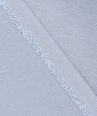 J.PRESS LADIES 【洗える・接触冷感】プレーティングジャージー バンドカラー カットソー スモーキーブルー系