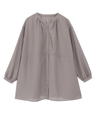 AMERICAN HOLIC シアーウエストドロストロングシャツ Gray Beige