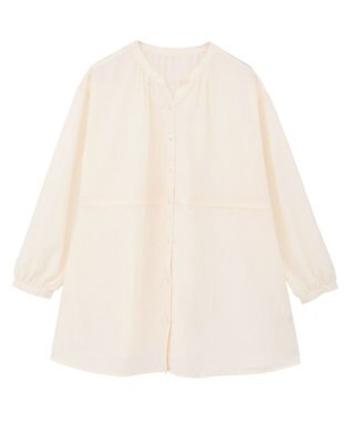 AMERICAN HOLIC シアーウエストドロストロングシャツ Ivory