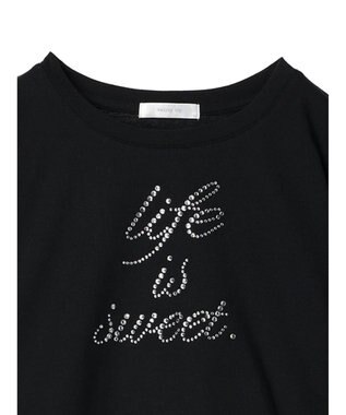 Green Parks ・ｓｗｉｎｇ　ｂｙ　ラインストーンロゴショートＴＥＥ Black