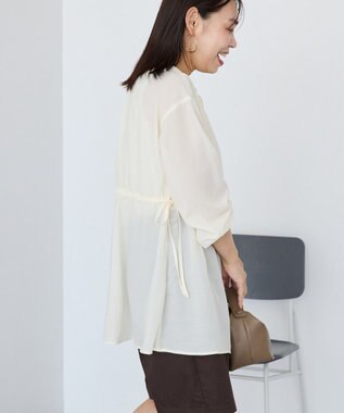 AMERICAN HOLIC シアーウエストドロストロングシャツ Ivory