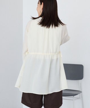 AMERICAN HOLIC シアーウエストドロストロングシャツ Ivory