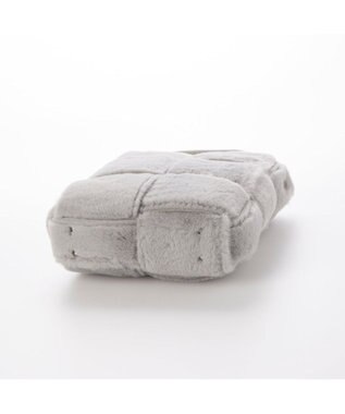 UNBILLION カシュカシュ cachecache / フェイクファーイントレチャートミニショルダー ライトグレー