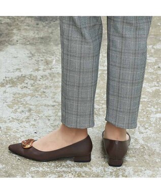 MODE ET JACOMO <MODE ET JACOMO>メタルフラットパンプス ダークブラウン