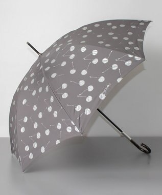 AURORA ジルスチュアート ラメプリント　チェリー柄 長傘 ダークグレー