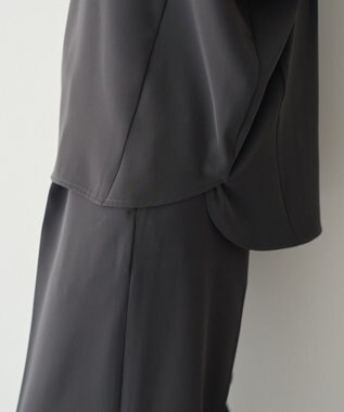 YECCA VECCA 【接触冷感】COOLスキッパーブラウス Charcoal Gray