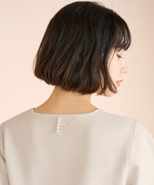 UNFILO BEAUTY FORM KNIT ペプラムセットアップ グレージュ