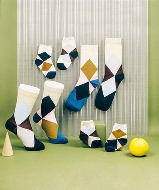 TRICOTE ARGYLE PAPA SOCKS (MENS) / アーガイル パパソックス (MENS) 31L.BLUE