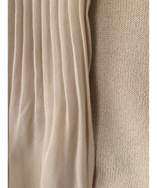 Green Parks プリーツ袖ニットプルオーバー Beige