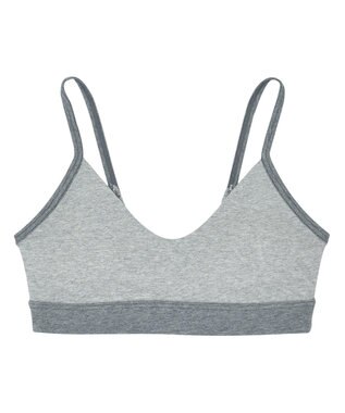 une nana cool 綿ベア天竺 カラーブロッキング ノンワイヤーブラジャー LG