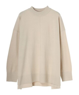 Green Parks もちやわ　モックネックプルオーバー Light Beige