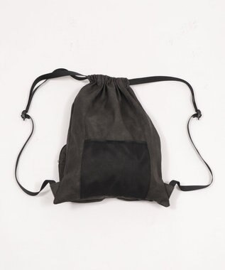 WEGO PUポケットデザインナップサック グレー