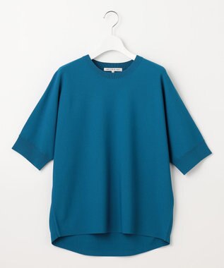 23区 S 【洗える】レーヨンポリエステルストレッチ ドルマン ニット ブルー系