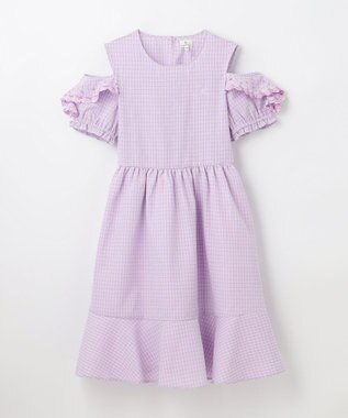 組曲 KIDS 【150-160㎝】ジュエルシー ワンピース ラベンダー系