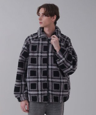 WEGO 【ユニセックス着用ITEM】ボアチェックブルゾン 柄2