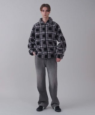 WEGO 【ユニセックス着用ITEM】ボアチェックブルゾン 柄2