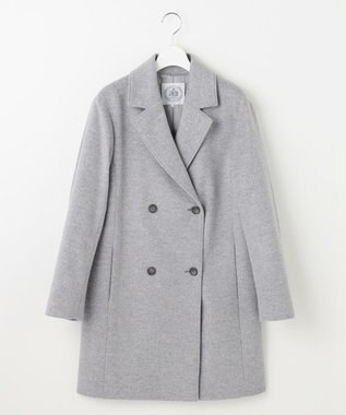 J.PRESS LADIES L Super150sAZAMIビーバー Pコート グレー系