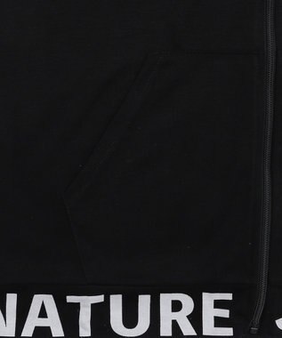 WEGO 【MLXLサイズ展開】グラフィックZIPパーカー（SS） ブラック