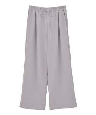 Green Parks 楽ちんリップルワイドパンツ Purple