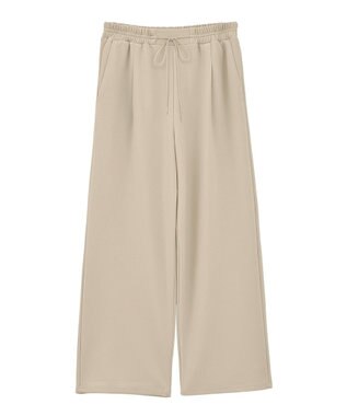 Green Parks 楽ちんリップルワイドパンツ Light Beige