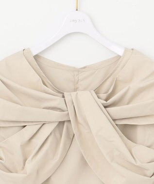 ANY SIS 【洗える】ツイストフロント ブラウス ベージュ