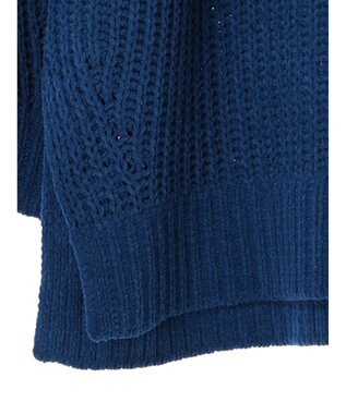 earth music&ecology マットモール片畦チュニック Dark Blue