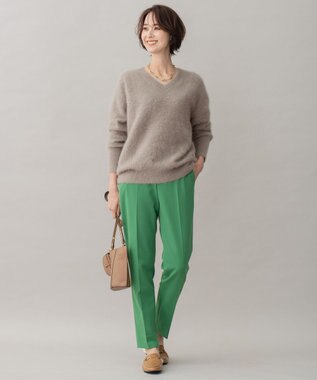 自由区 【XSサイズ～/洗える】TRギャバ テーパードパンツ グリーン系