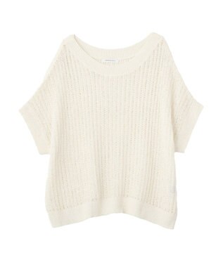 AMERICAN HOLIC 透かし畦ルーズニット Ivory