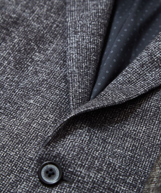 JOSEPH ABBOUD 【キングサイズ・ストレッチ】フランネルジャージ ジャケット ブラック系