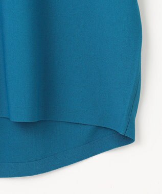 23区 L 【洗える】レーヨンポリエステルストレッチ ドルマン ニット ブルー系