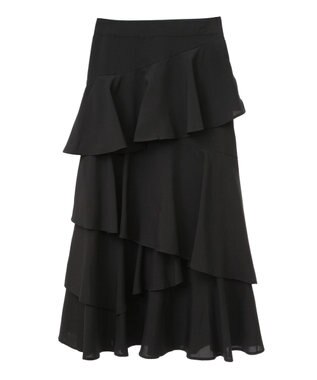 earth music&ecology ランダムティアードスカート Black