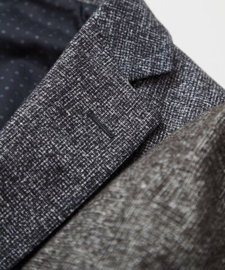 JOSEPH ABBOUD 【キングサイズ・ストレッチ】フランネルジャージ ジャケット ブラック系