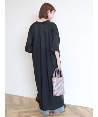 AMERICAN HOLIC ふんわりインドボイルロングワンピース Navy