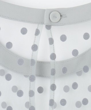 GRACE CONTINENTAL ドットチュールサロペット グレー