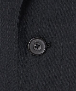 GOTAIRIKU 【オールシーズン対応】WOOL×POLYESTER ライトウェイト スーツ（ブラックストライプ） ブラック系1