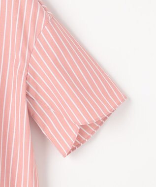 ANY SIS S ペタルスリーブ シャツ コーラルストライプ