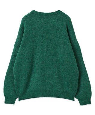 WEGO ロゴジャガードフラッフィーニット グリーン