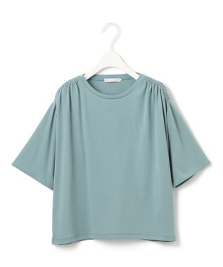 ICB 【接触冷感・UVケア・洗える】 ハイツイストスムース デザインカットソー カデットブルー系