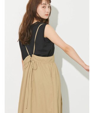 AMERICAN HOLIC 丈違い２ＷＡＹバックリボンワンピース Beige